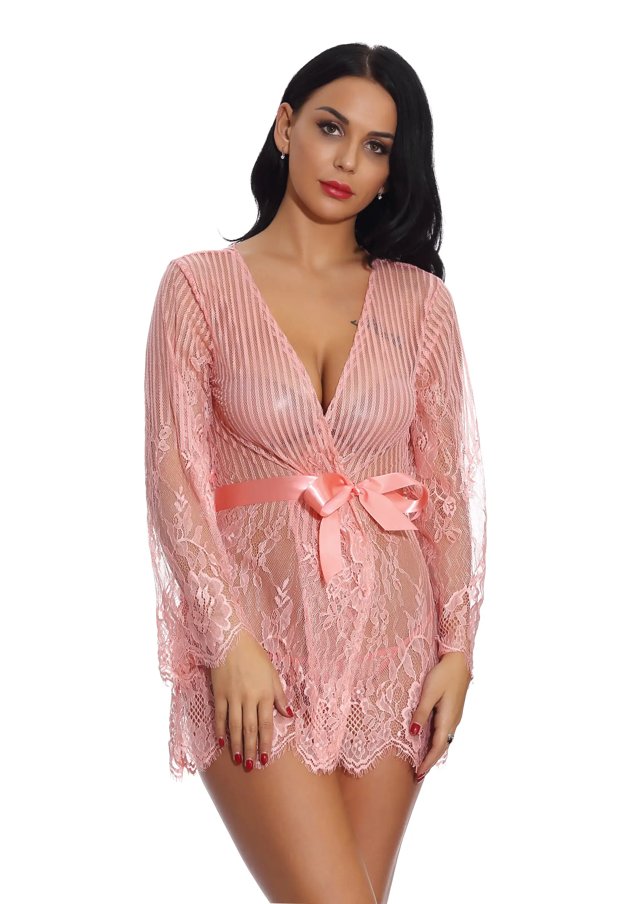 Women Sexy Lace Lingerie China Sexy  Robes Sexy Tops Sexy Kimonos SRK00003